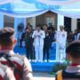 Gubernur YSK saat membacakan sambutan di Upacara Hari Bhayangkara ke 80, halaman Mapolda Sulut, Rabu (1/7/2026)