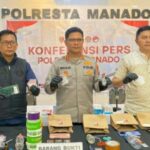 Konferensi pers di Mapolresta Manado, Jumat (10/7/2026)