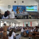 Kepala SMK Kristen Kawangkoan, Stevie Pangkey, S.Pd., M.Pd saat memberikan arahan dalam giat MPLS. (dok.istimewa)