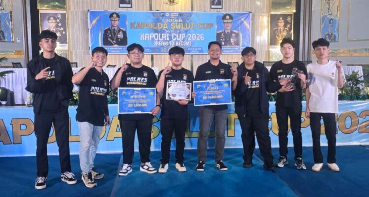 Tim E-Sport Mobile Legends: Bang Bang (MLBB) Polres Kotamobagu. (dok.humas polda)