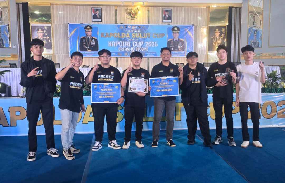Tim E-Sport Mobile Legends: Bang Bang (MLBB) Polres Kotamobagu. (dok.humas polda)