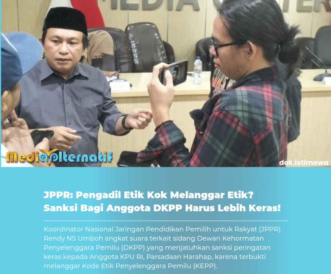 Koordinator Nasional Jaringan Pendidikan Pemilih untuk Rakyat (JPPR), Rendy NS Umboh