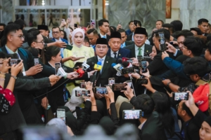 Pimpinan DPR RI Sufmi Dasco Ahmad saat diwawancarai awak media. (dok.istimewa)