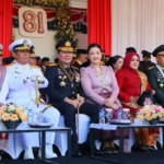 Kapolda Irjen Pol Roycke Harry Langie saat menghadiri upacara HUT ke 81 RI di Kantor Gubernur, Senin (17/8/2026).