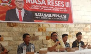 IMG_20260806_193955_386 Wakil Rakyat DPRD Kota Manado, Natanael Pepah, SE menyerap aspirasi masyarakat saat Masa Reses. (dok.ist)