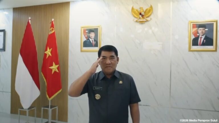 Screenshot foto Gubernur YSK saat memberikan ucapan terimakasih kepada Presiden Prabowo lewat video. (dok.pemprov sulut)