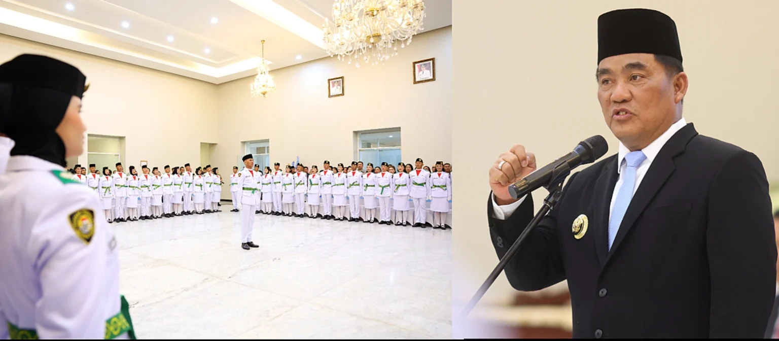 Gubernur Sulawesi Utara, Mayjen TNI (Purn) Yulius Selvanus, SE, resmi mengukuhkan Paskibraka Tingkat Provinsi Sulawesi Utara Tahun 2026 di Wisma Negara Bumi Beringin, Manado, Jumat (14/8/2026) malam.
