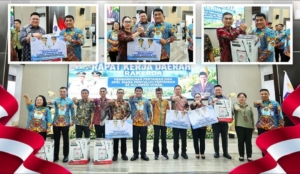 Rapat Kerja Daerah (Rakerda) Pembangunan Pertanian dan Apel Siaga Penyuluh Pertanian se-Provinsi Sulawesi Utara di Aula Mapalus Kantor Gubernur Sulut, Kamis (20/8/2026).