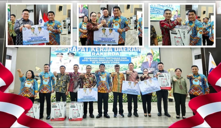 Rapat Kerja Daerah (Rakerda) Pembangunan Pertanian dan Apel Siaga Penyuluh Pertanian se-Provinsi Sulawesi Utara di Aula Mapalus Kantor Gubernur Sulut, Kamis (20/8/2026).