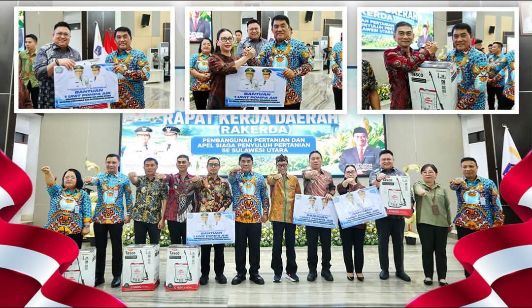 Rapat Kerja Daerah (Rakerda) Pembangunan Pertanian dan Apel Siaga Penyuluh Pertanian se-Provinsi Sulawesi Utara di Aula Mapalus Kantor Gubernur Sulut, Kamis (20/8/2026).