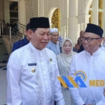 Wakil Gubernur Victor Mailangkay saat hadir di Masjid Raya Ahmad Yani dalam memperingati Maulid Nabi Muhammad SAW, Selasa (25/8/2026). (dok.mediaalternatif)