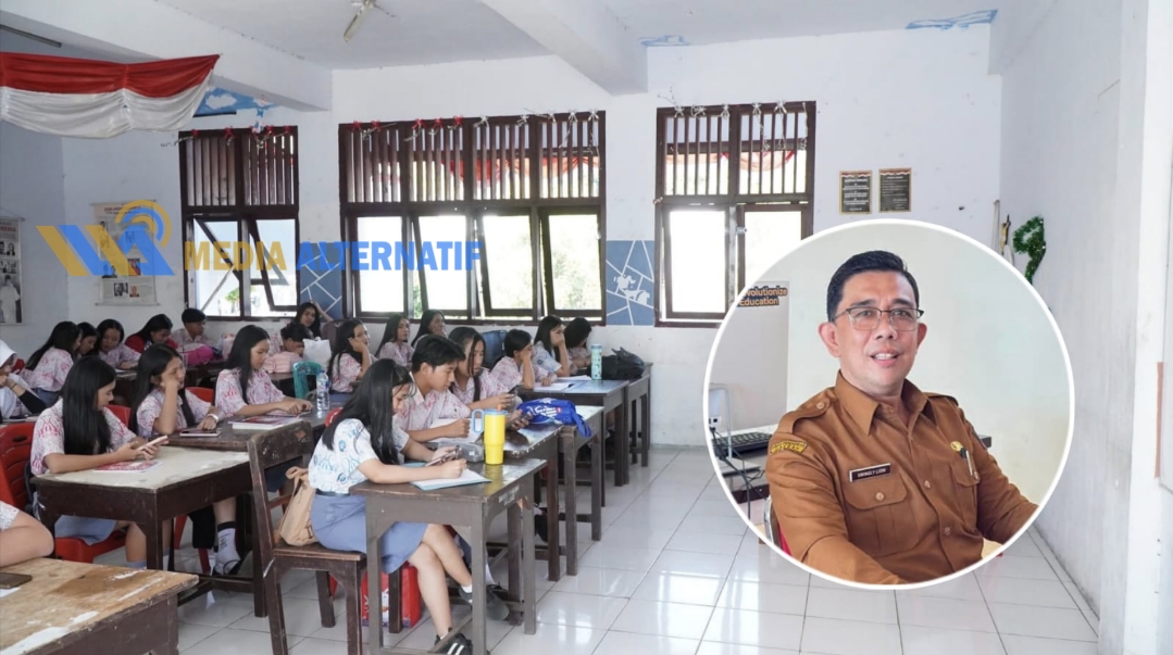 Kegiatan Bimbel SMA N 1 Amurang, insert Kepala Sekolah Swingly Liow, S.Pd M.Pd