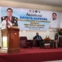 Dekan FISIP Unsrat Dr. Ferry Daud Liando, SIP, MSI ketika membawakan sambutan pembukaan pada acara Sosialisasi Bahaya Narkoba yang digelar atas kerja sama FISIP Unsrat bersama Garda Nusantara Sulawesi Utara, Senin (28/9/2026) di Gedung Menara FISIP Unsrat.