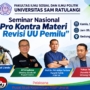 Seminar Nasional Pro Kontra Materi Revisi UU Pemilu.