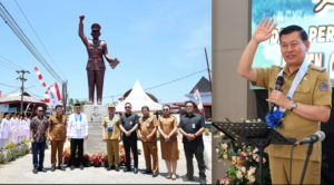 Wagub Victor resmikan Monumen Patung Pahlawan Nasional Kapten Anumerta Pierre Tendean di Desa Sendangan, Kecamatan Remboken, Kabupaten Minahasa. (Istimewa)