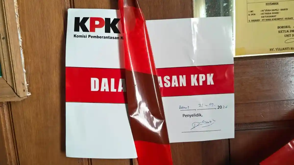 Terinformasi KPK melakukan penyegelan di tiga kantor dinas di Kabupaten Bolmut/Boltara, Sulawesi Utara, Senin (21/9/2026).(Istimewa)