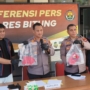 Press Release Pengungkapan dan Penangkapan Perkara Dugaan Tindak Pidana Pencurian, yang dilaksanakan pada Sabtu (19/9/2026) sekitar pukul 09.00 WITA, bertempat di Lobby Mako Polres Bitung. (dok.istimewa)