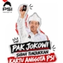 Jokowi saat menunjukkan KTA PSI. (IG/PSI_ID)