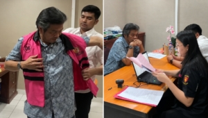 Kejaksaan Negeri Minahasa Selatan saat memeriksa dan menetapkan FFW Sebagai Tersangka dugaan Kasus Korupsi Bimtek Hukum Tua. (grafis:mediaalternatif)